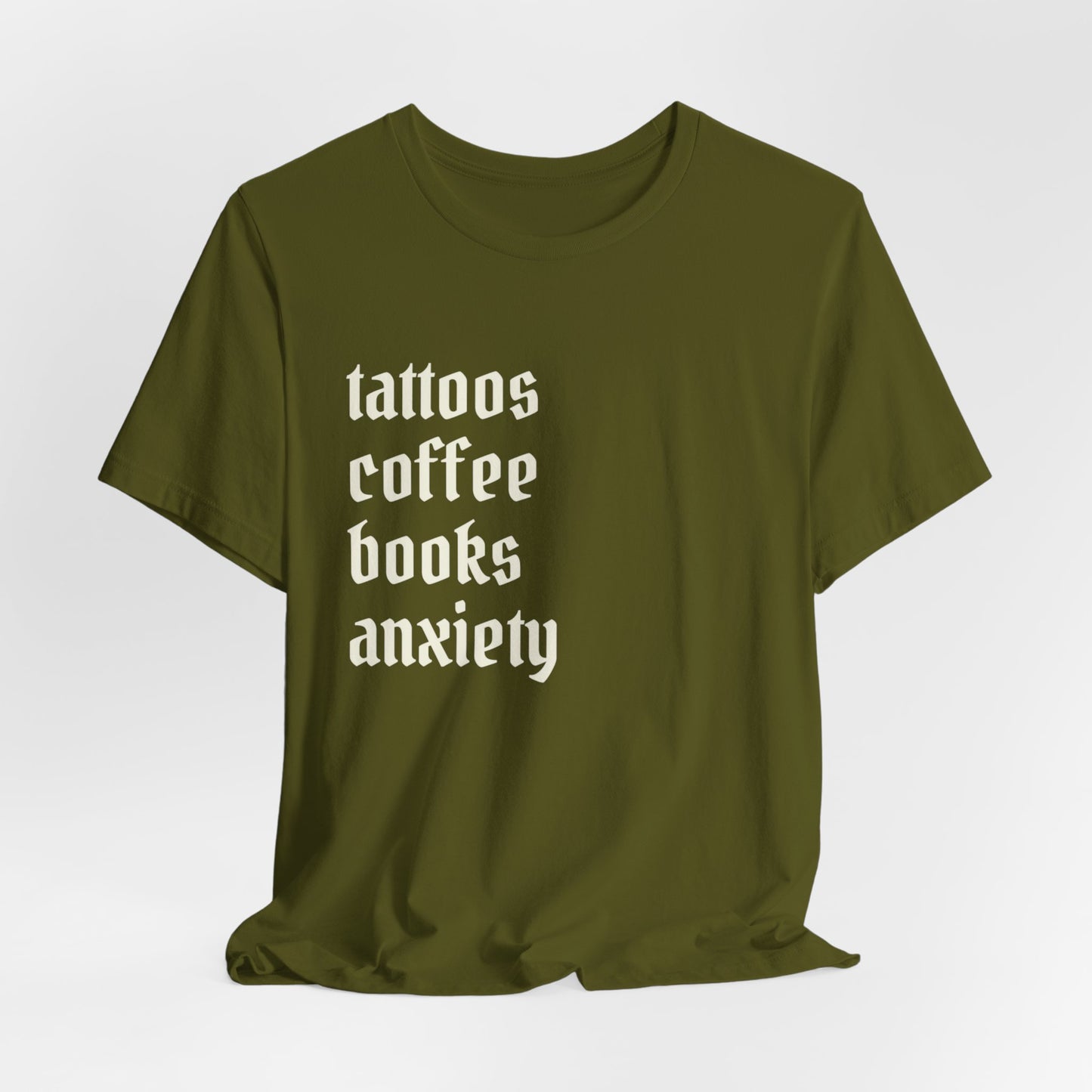 Tattoos coffee books anxiety