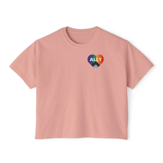 Pride Ally Boxy Tee - Feminine, Comfortable, LGBTQ+ Equality Wear, Gift for Allies, Pride Month Celebration, Casual Everyday Wear