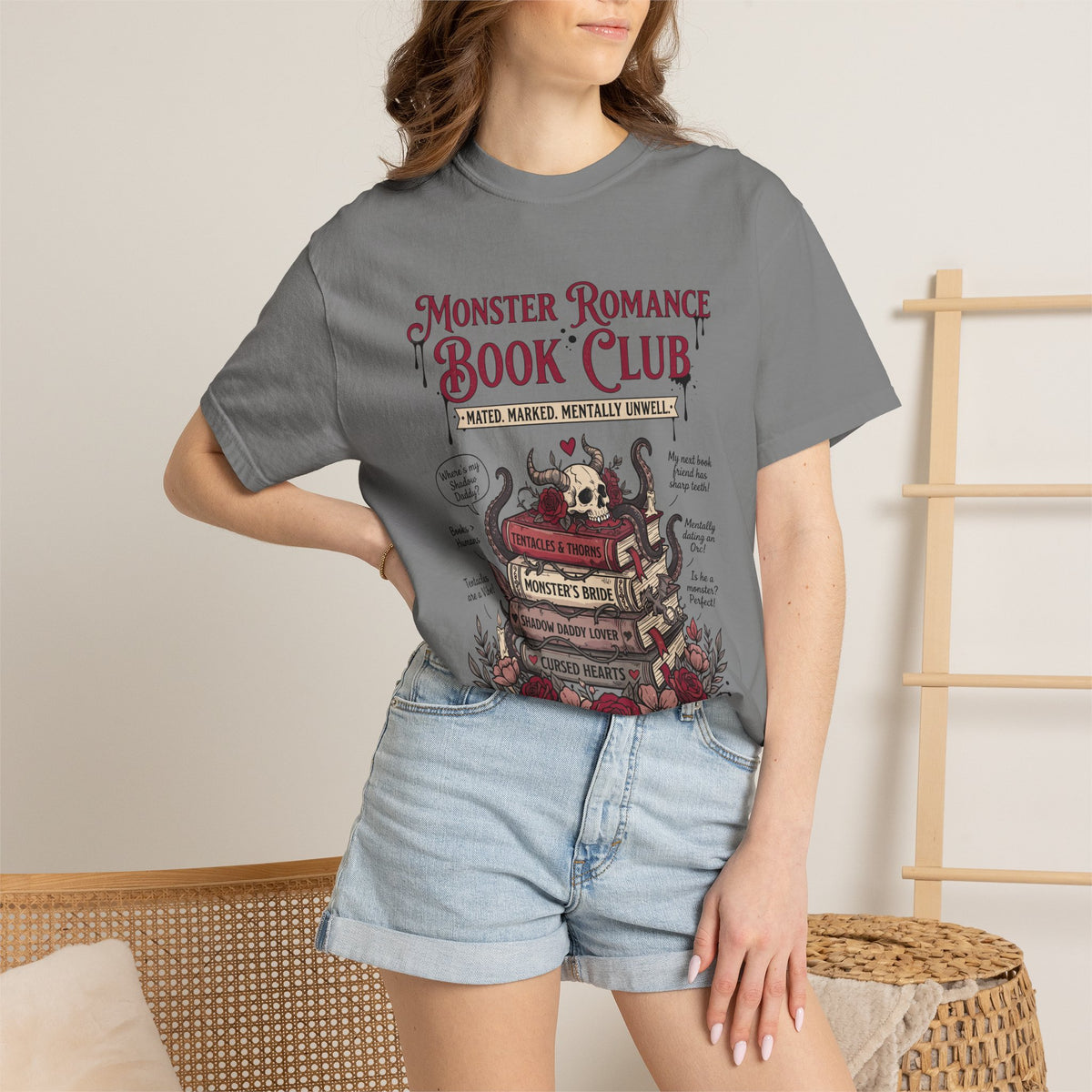 Monster Romance Book Club T-Shirt — Gothic Booklover Tee