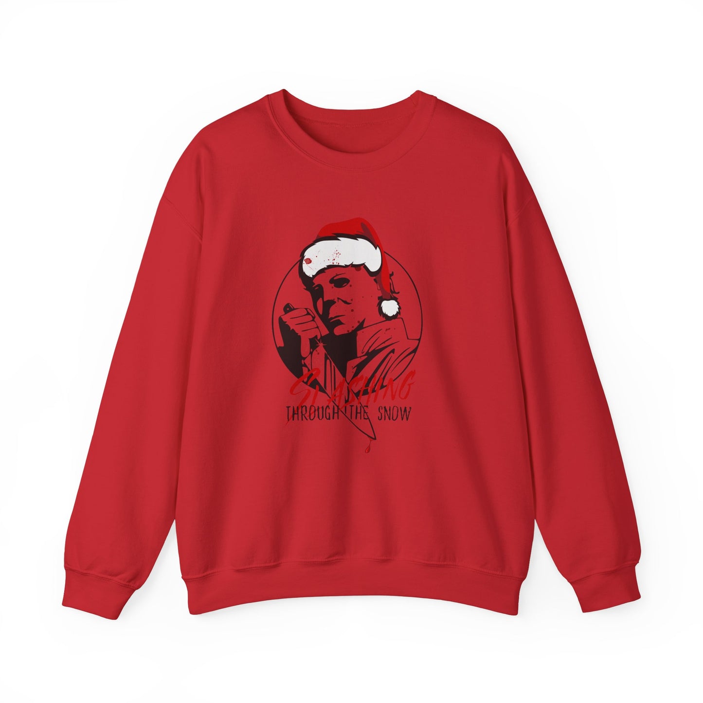 Slashing Through the Snow Gildan Crewneck Sweatshirt