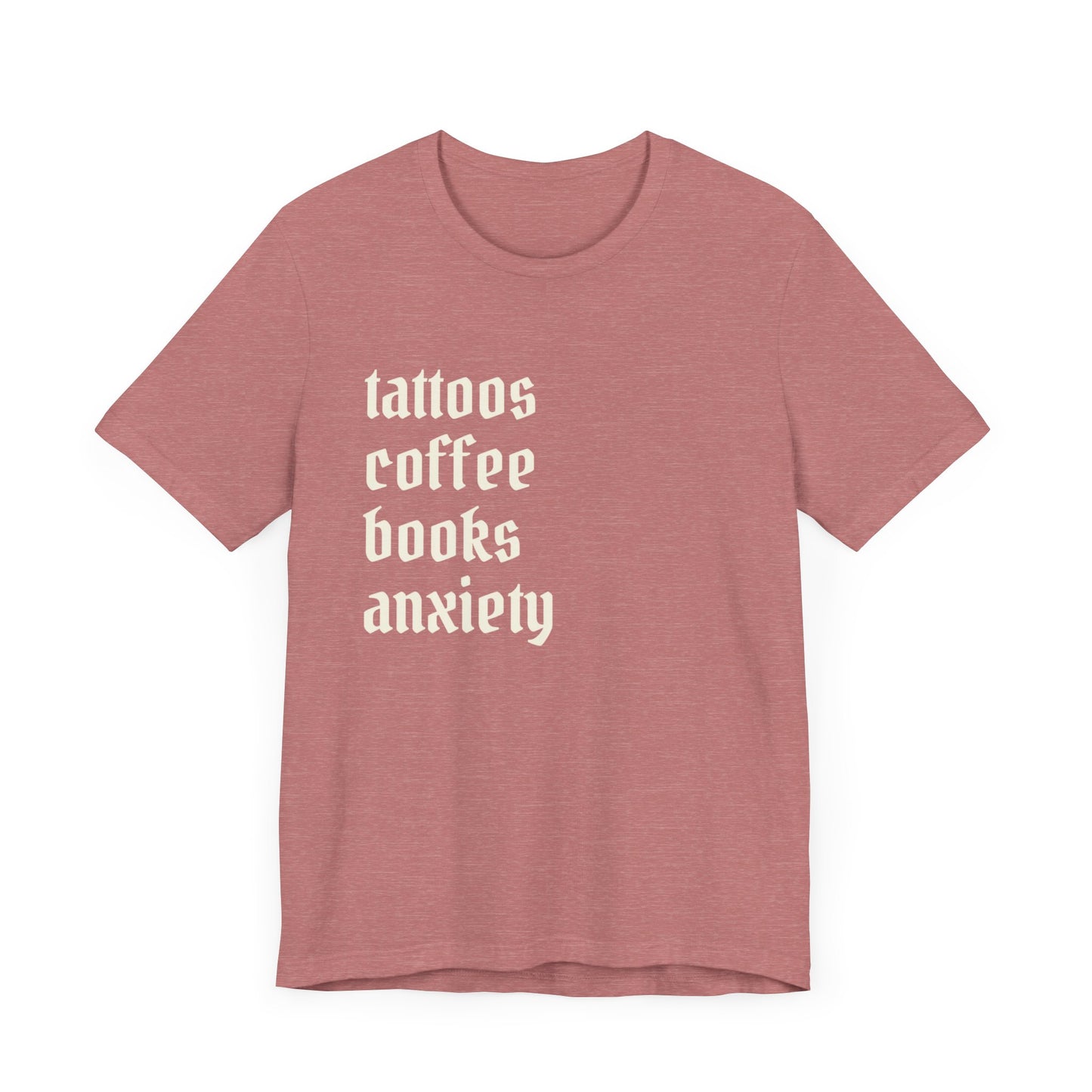Tattoos coffee books anxiety