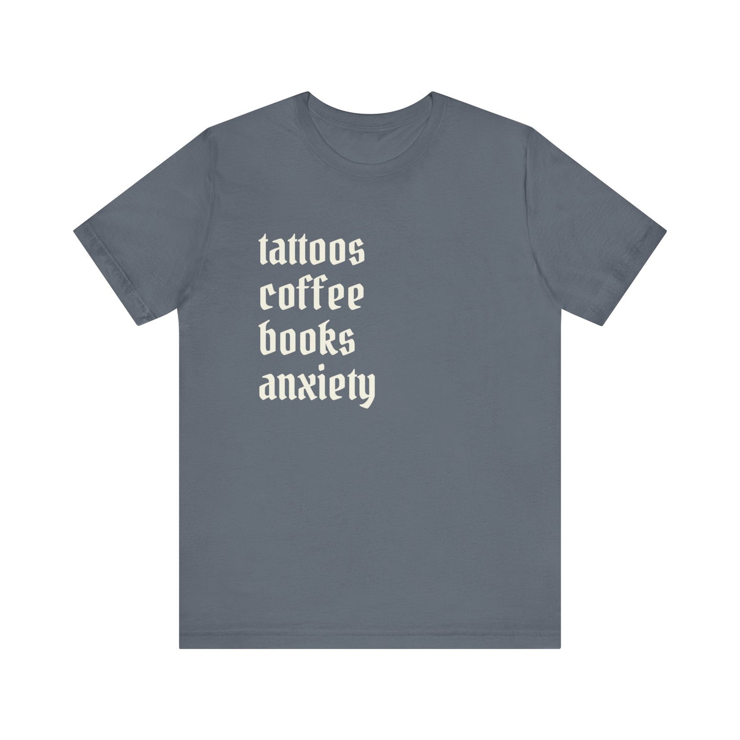 Tattoos coffee books anxiety