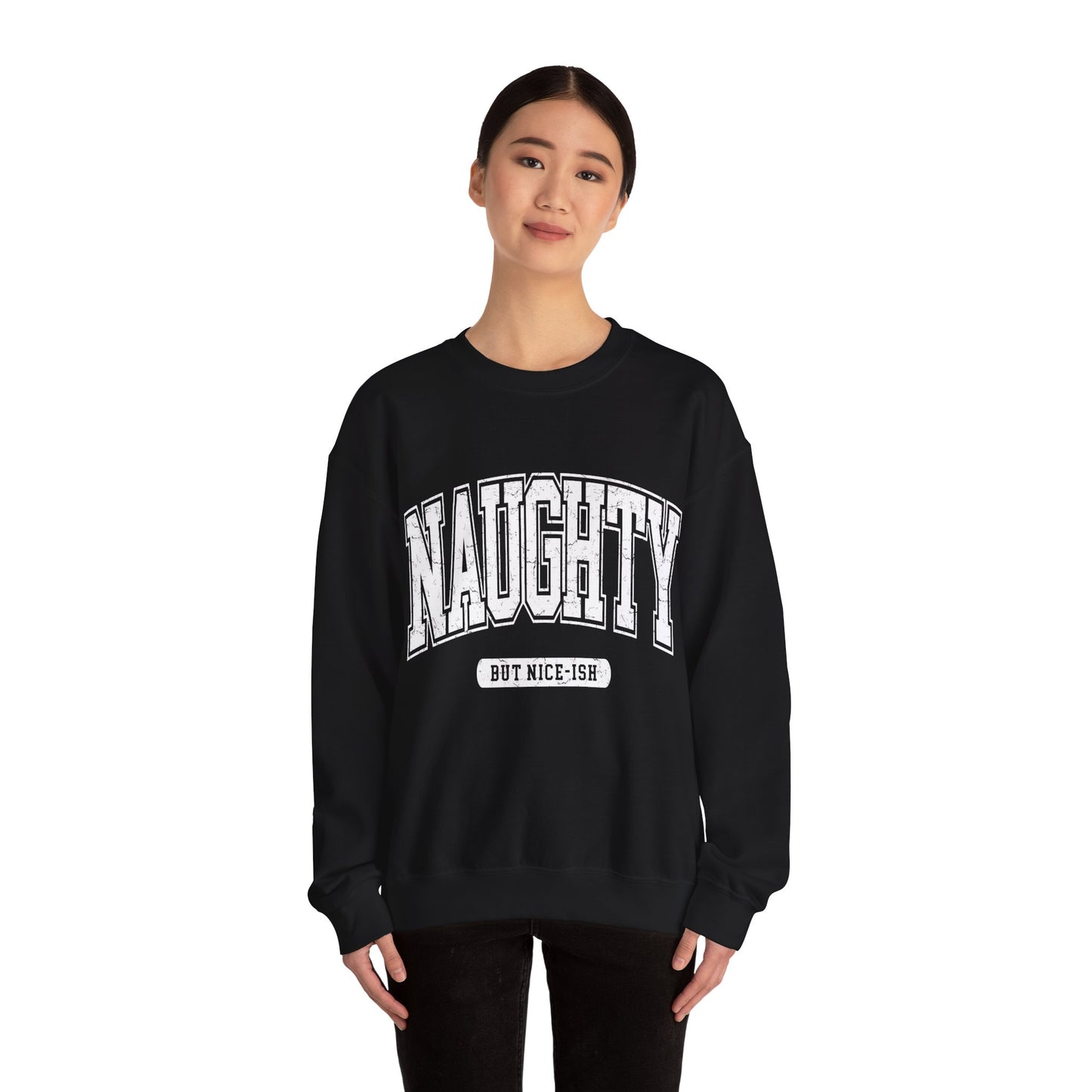 Naughty Gildan Crewneck Sweatshirt