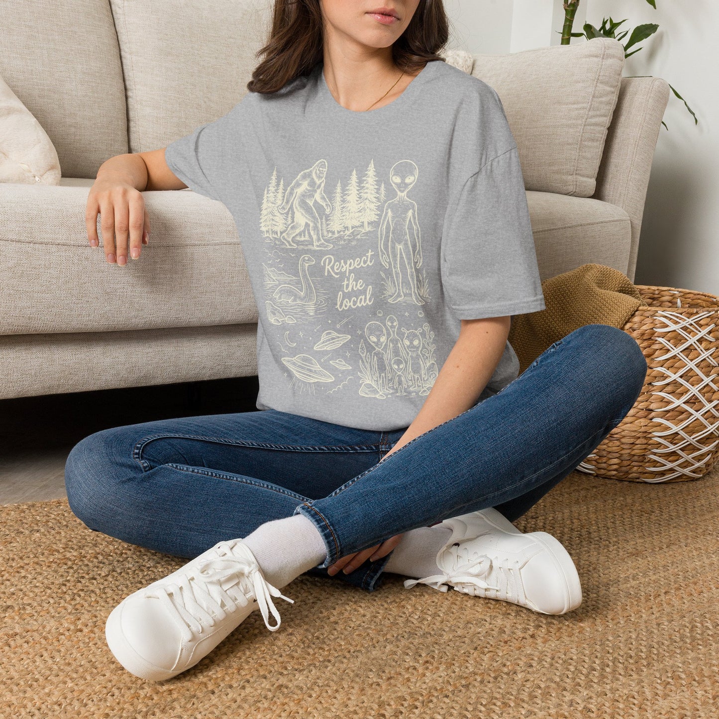 Respect the Local T-Shirt — Sasquatch, Aliens & Cryptid Graphic Tee