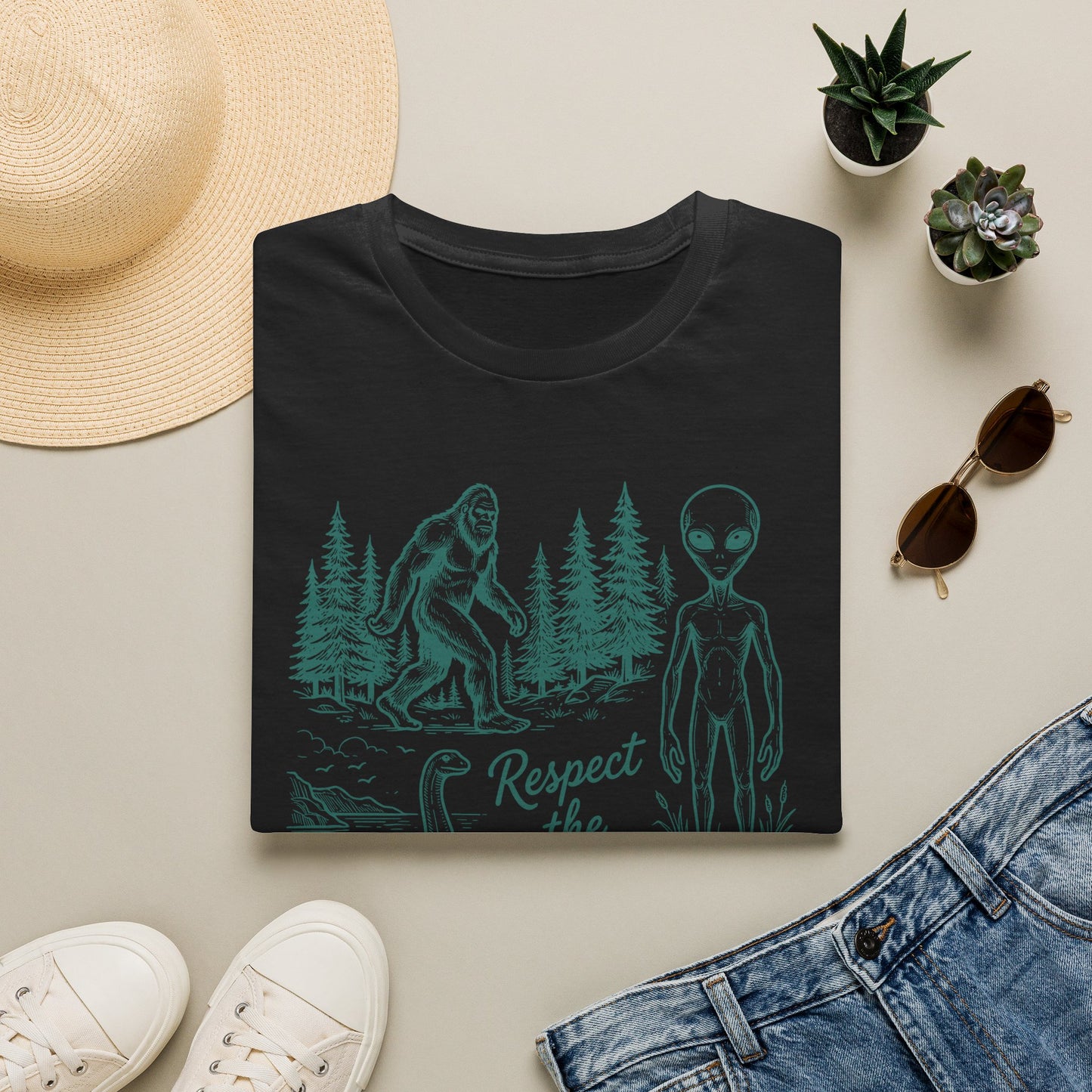 "Respect the Local" Sasquatch & Alien Graphic Tee