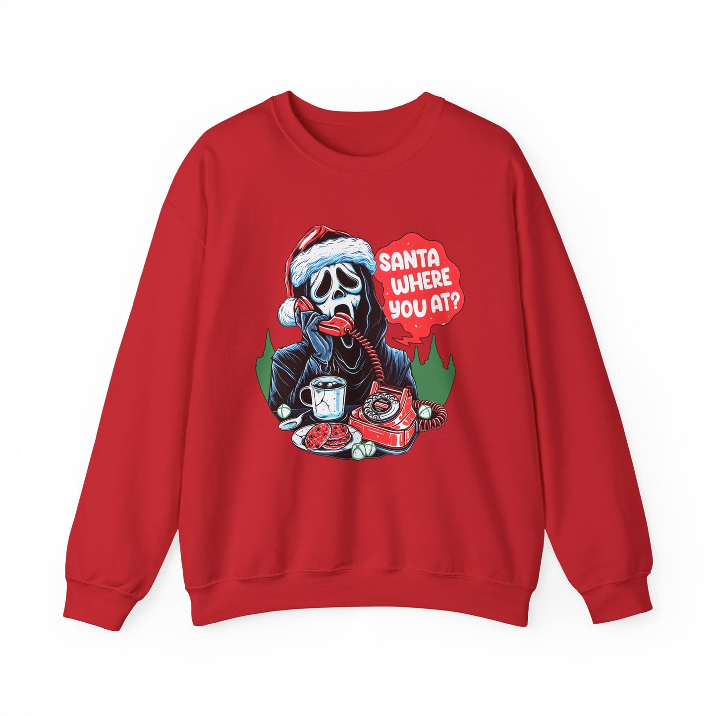 Santa Ghostface Gildan Crewneck Sweatshirt