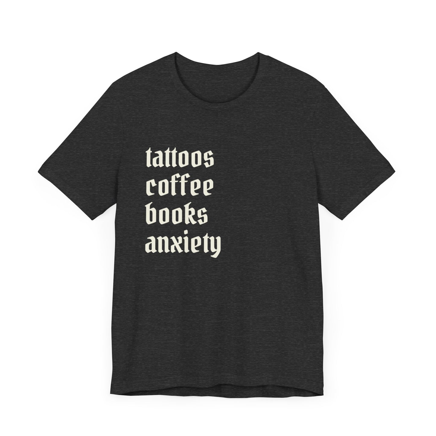Tattoos coffee books anxiety