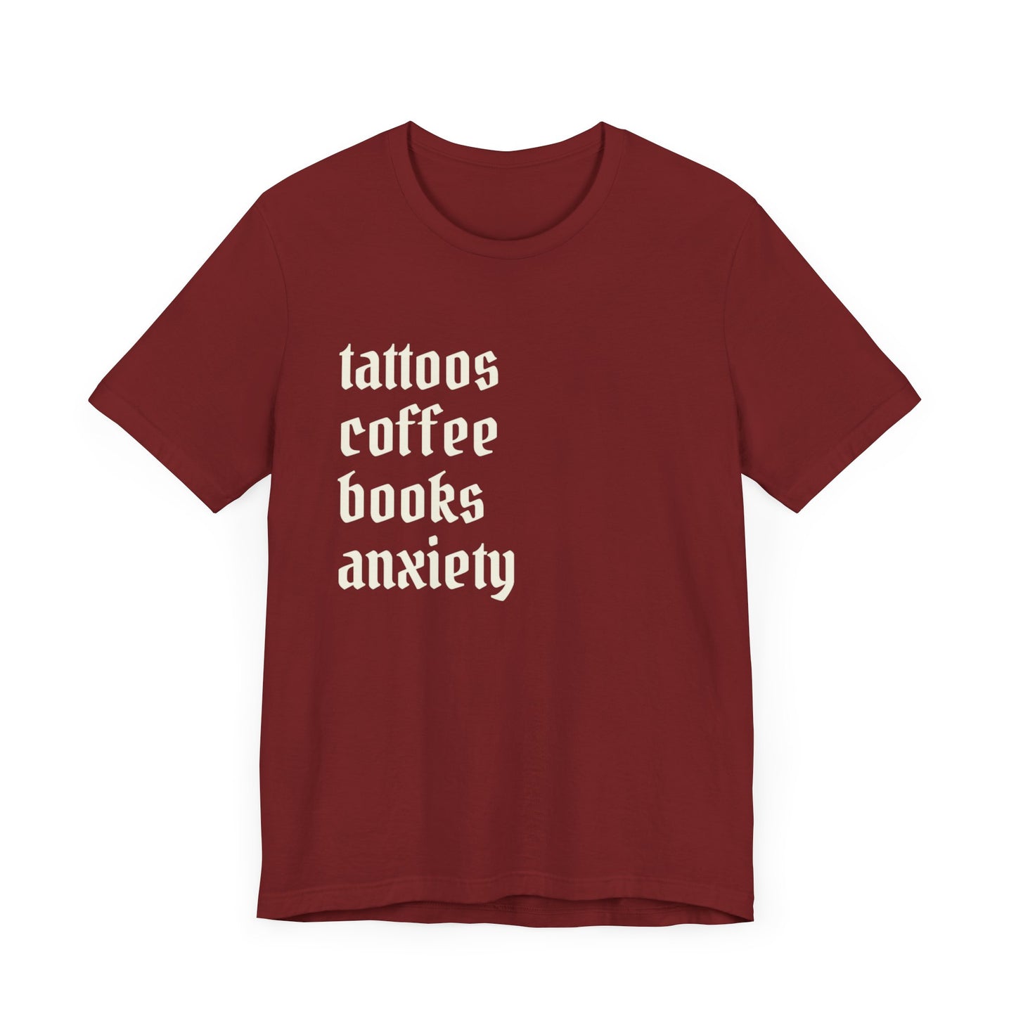 Tattoos coffee books anxiety