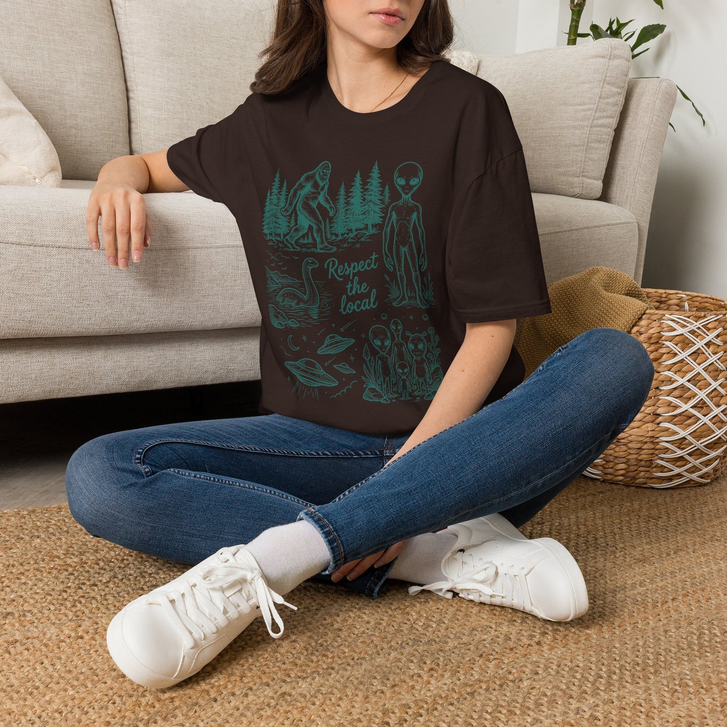 "Respect the Local" Sasquatch & Alien Graphic Tee