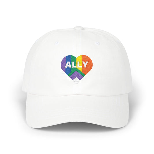 Pride Ally Classic Dad Cap, LGBTQ+ Hat, Adjustable Cap, Summer Accessory, Gift for Allies, Casual Style, Outdoor Fashion