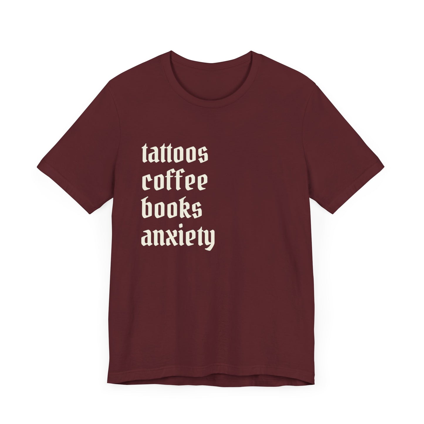 Tattoos coffee books anxiety