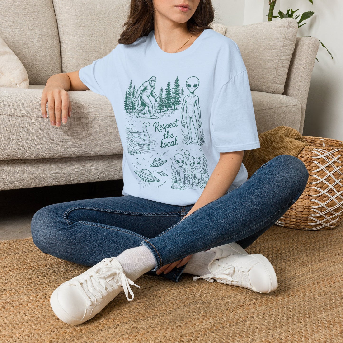 "Respect the Local" Sasquatch & Alien Graphic Tee