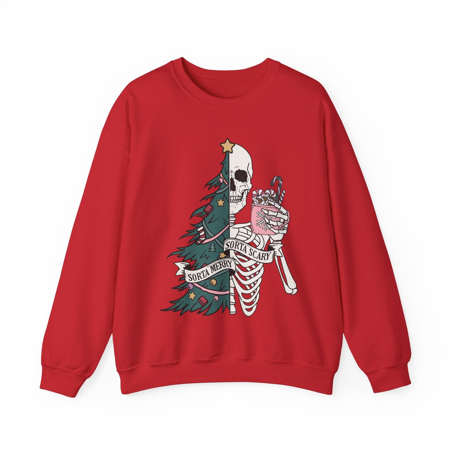 Spooky and Merry Gildan Crewneck Sweatshirt