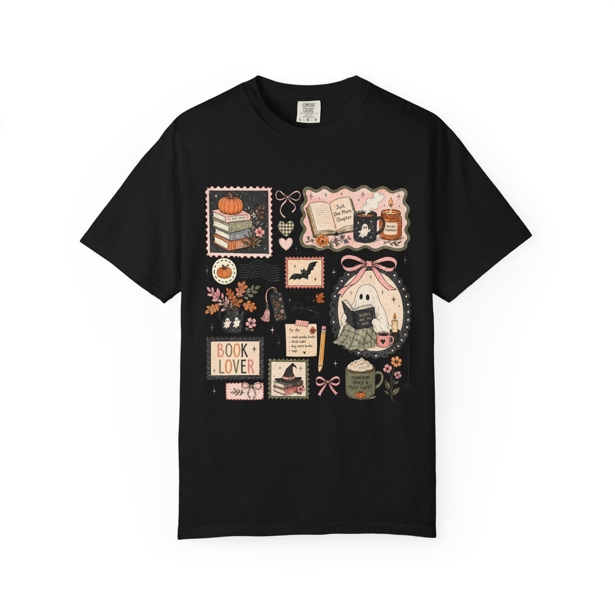 Book Lover ghostie Graphic T-Shirt