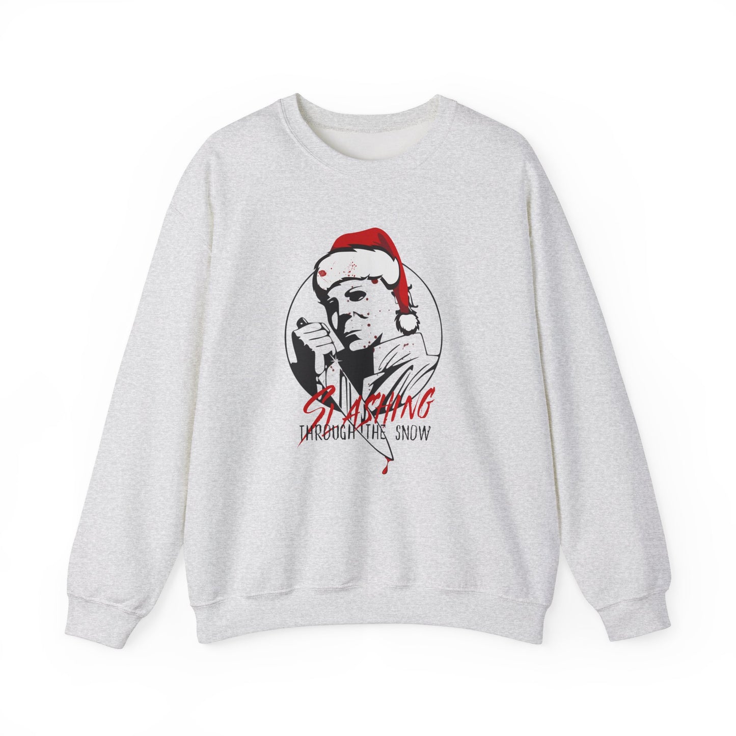 Slashing Through the Snow Gildan Crewneck Sweatshirt