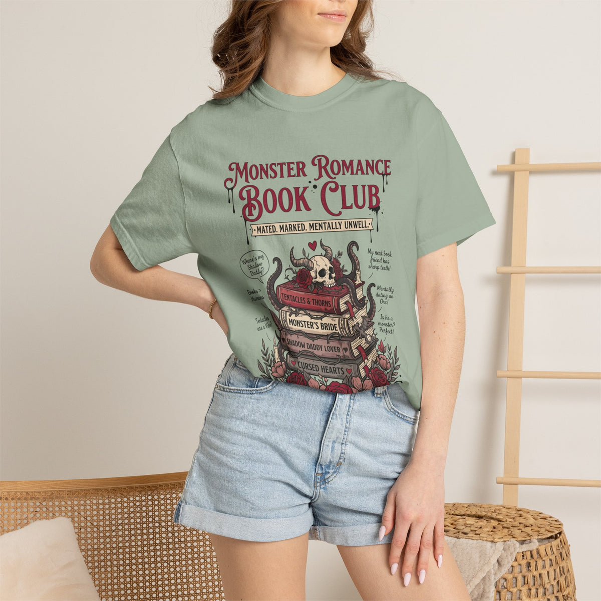 Monster Romance Book Club T-Shirt — Gothic Booklover Tee