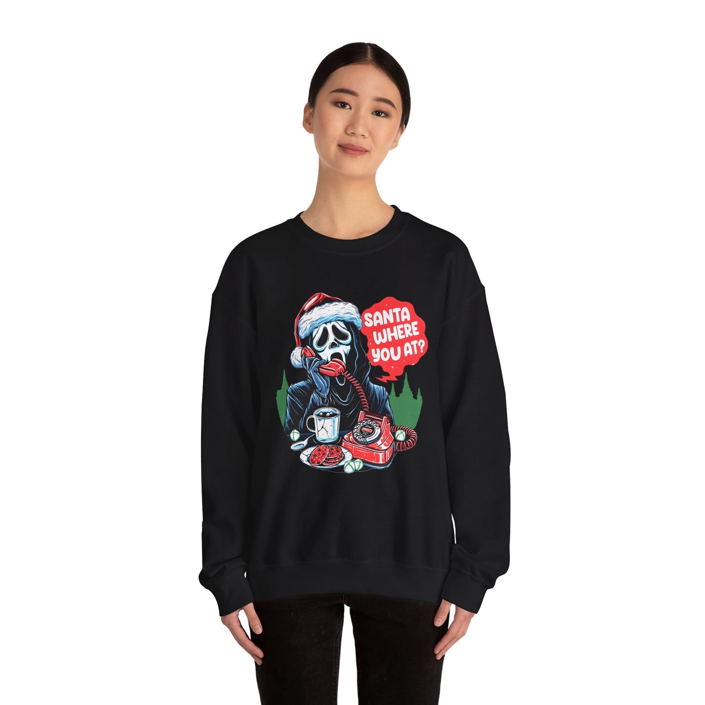 Santa Ghostface Gildan Crewneck Sweatshirt