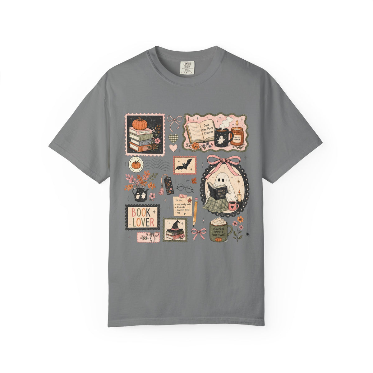 Book Lover ghostie Graphic T-Shirt