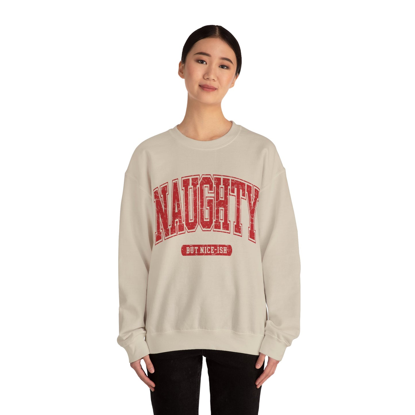 Naughty Gildan Crewneck Sweatshirt