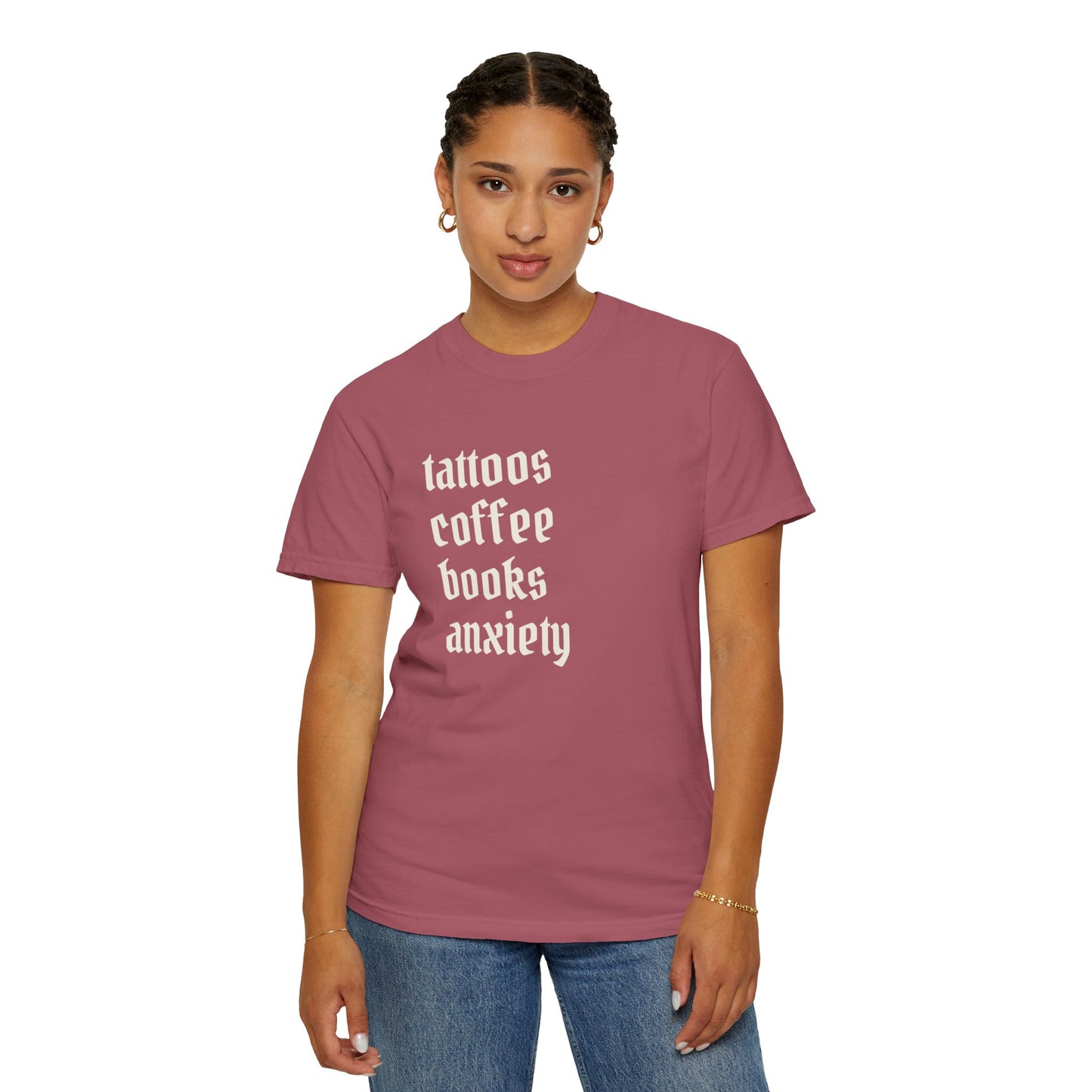 Tattoos coffee books anxiety