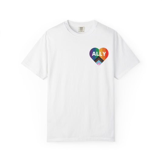 Inclusive Ally Heart T-Shirt, Pride Apparel, LGBTQ+ Support Shirt, Gift for Allies, Unisex T-Shirt, Colorful Heart Tee