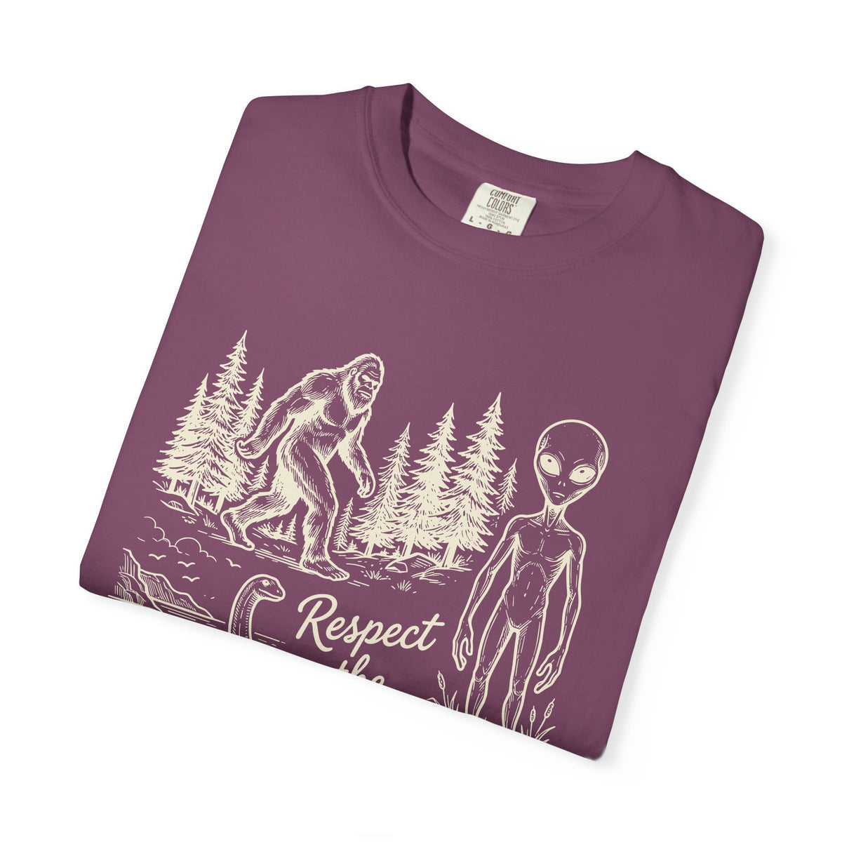 Respect the Locals Alien & Bigfoot Graphic T-Shirt