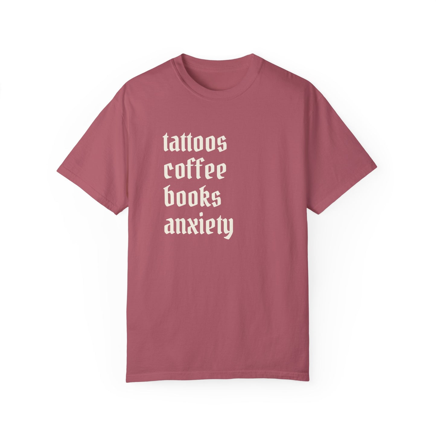 Tattoos coffee books anxiety