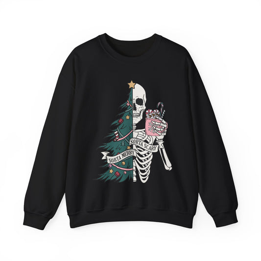 Spooky and Merry Gildan Crewneck Sweatshirt