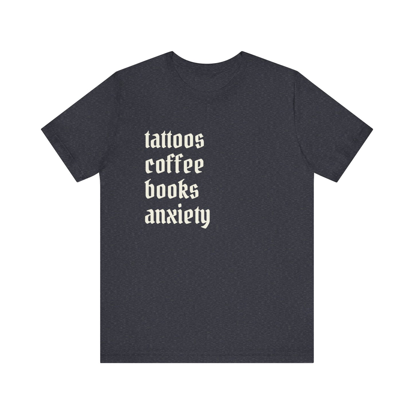 Tattoos coffee books anxiety