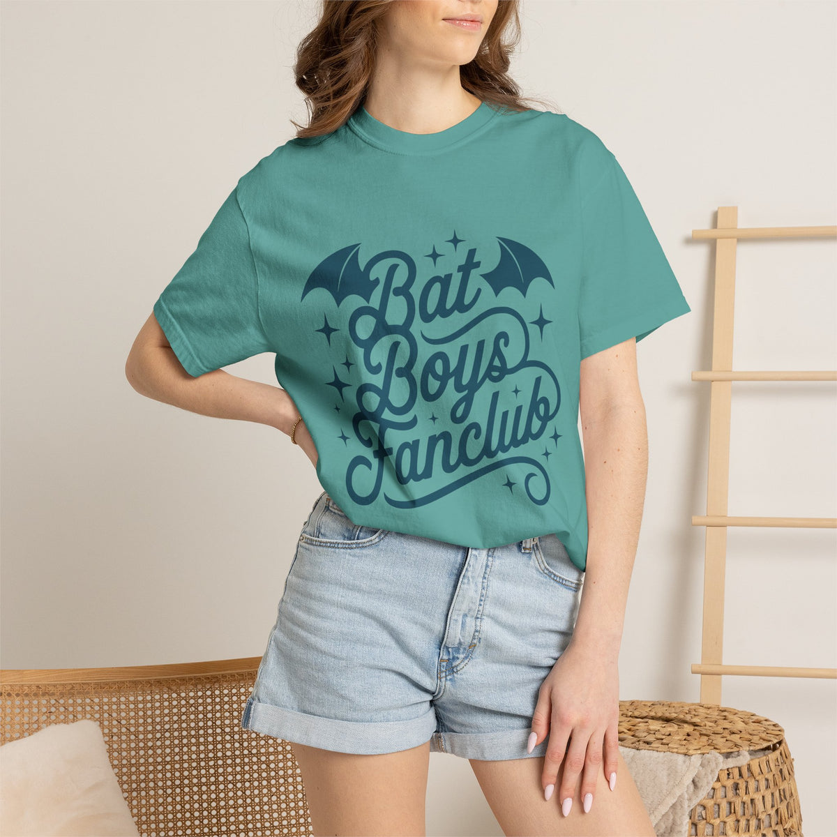 Bat Boys Fanclub T-Shirt — Retro Script Bat Graphic Tee