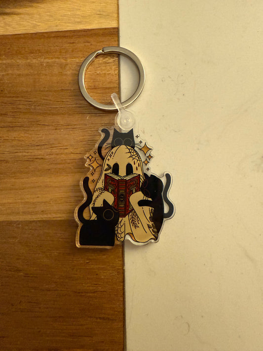 Book Ghost Keychain